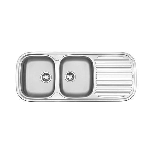 Franke Quinline QLX621-120 Stainless Steel Double Bowl Inset Sink 500x1200mm