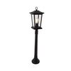 Bright Star Aluminium Standing Lantern with Clear Glass - Black