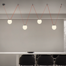 Load image into Gallery viewer, K. Light Aluminium &amp; Plastic Sphere LED Pendant 3000K
