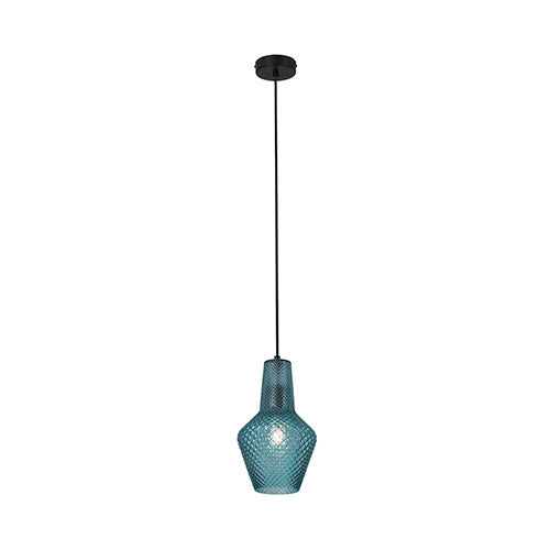 Milano Pendant with Blue Glass 310mm
