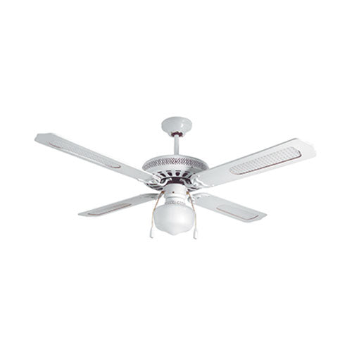 Radiant 4 Blade Ceiling Fan with Light 1320mm - White