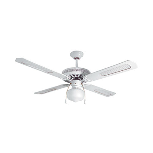 4 Blade Ceiling Fan with Light 1320mm - White