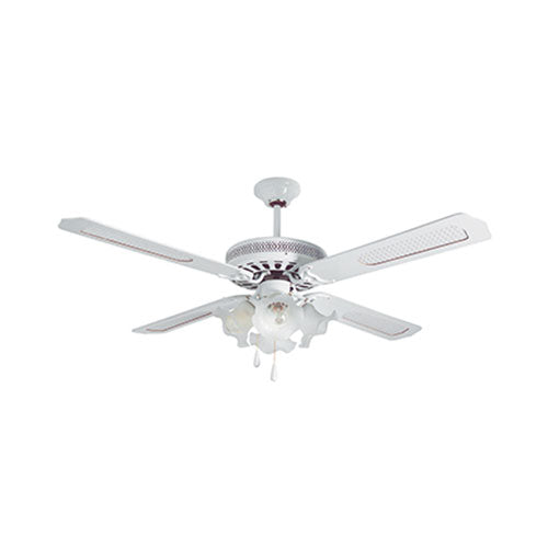 4 Blade Ceiling Fan with Lights 1320mm - White