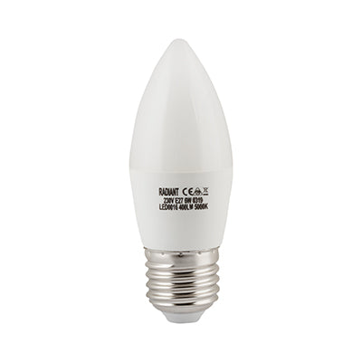 LED Bulb Candle Frosted E27 6W 5000K
