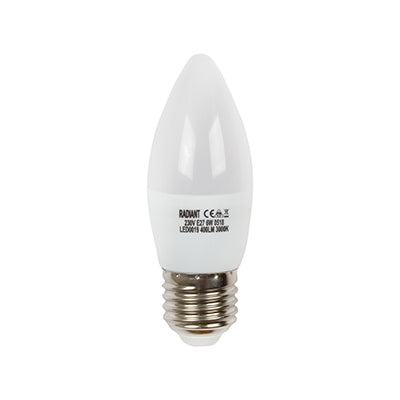Radiant LED Candle Bulb E27 7W 630lm 3000K - Frosted