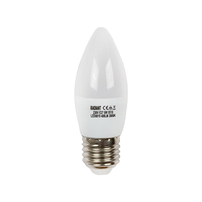 LED Bulb Candle Frosted E27 6W 3000K