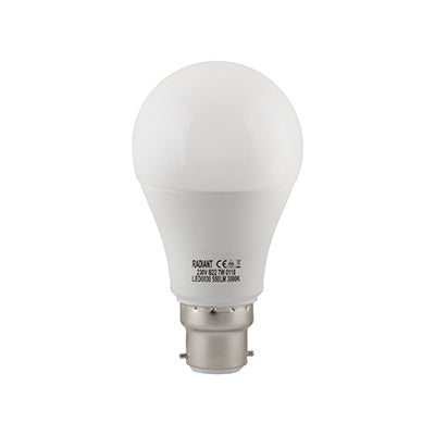 Radiant LED Bulb A60 B22 6W 540lm 3000K - Frosted