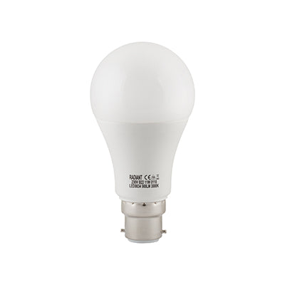 Radiant LED Bulb A60 B22 12W 1080lm 3000K - Frosted