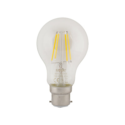LED Bulb Filament A60 Clear B22 4W 3000K