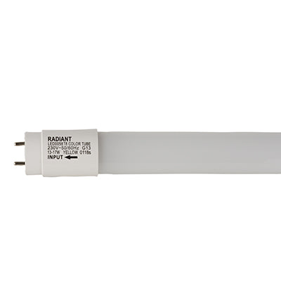 Radiant LED Coloured Tube T8 G13 13-17W Yellow 1200mm