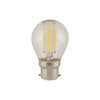 LED Filament Golf Ball Bulb B22 4W 3000K - Clear