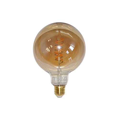 LED Amber Filament Sphere E27 5W 250lm Warm White