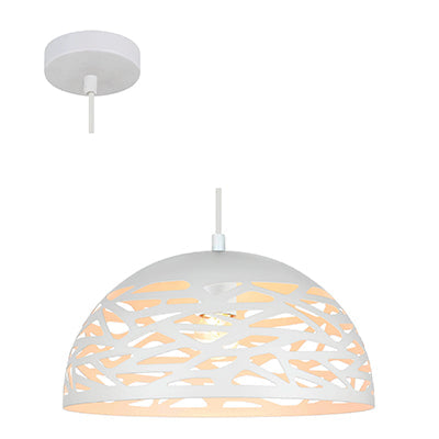 Radiant Decorative Dome 28W Metal Pendant - White