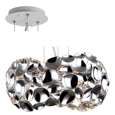 Radiant Freeform 2 Light 60W Steel Pendant