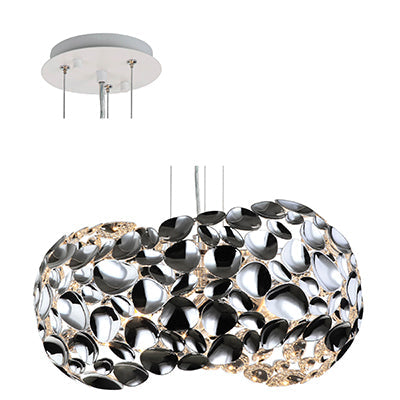 Radiant Freeform 3 Light 60W Steel Pendant
