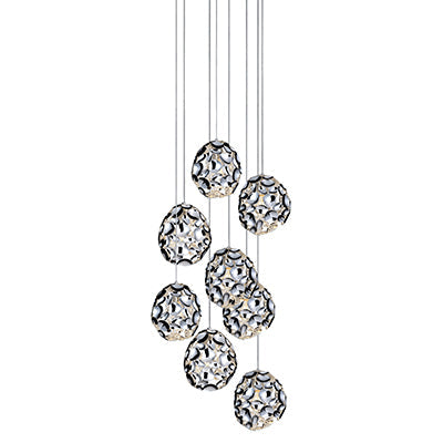 Radiant Tiered 8 Light 60W Metal Pendant