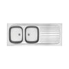 Franke Trendline 721 Double Bowl Overmount Sink 1200 x 535mm - Stainless Steel