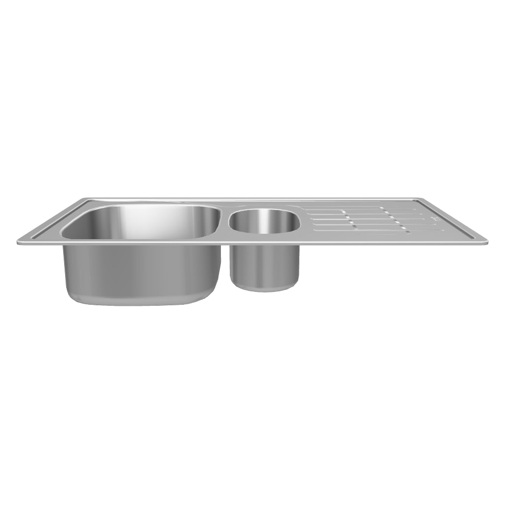 Franke Cascade CDX 651 Single Bowl Inset Sink with Tidy - Stainless Steel