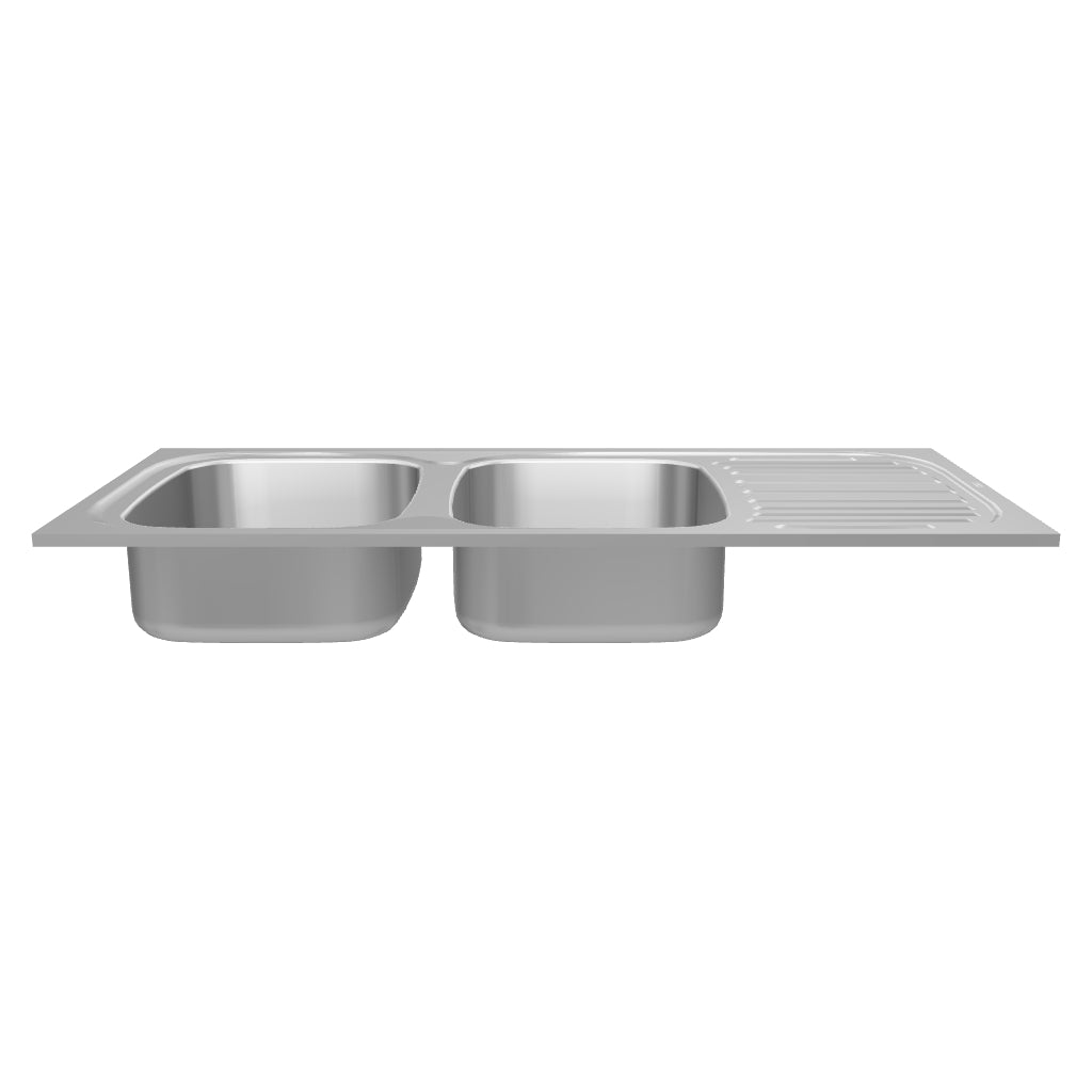 Franke Trendline 721 Double Bowl Overmount Sink 1200 x 535mm - Stainless Steel
